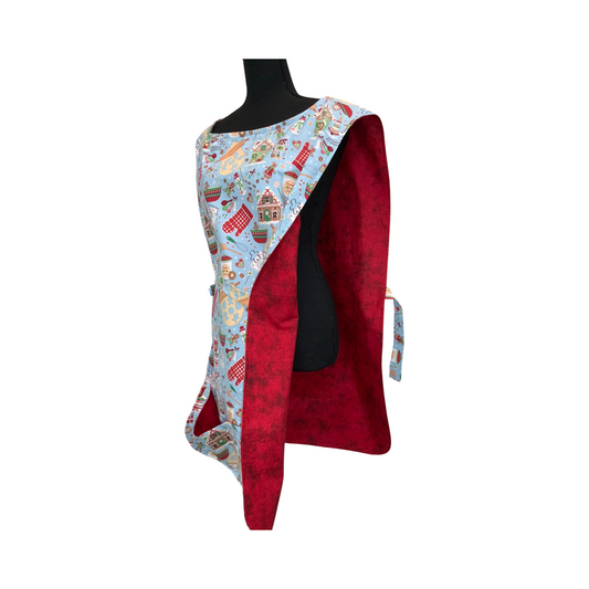 Apron Christmas Print Adult Apron, Holiday Apron.