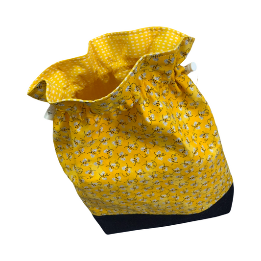 Ditty Bag, Bumble Bee print with glitter wings