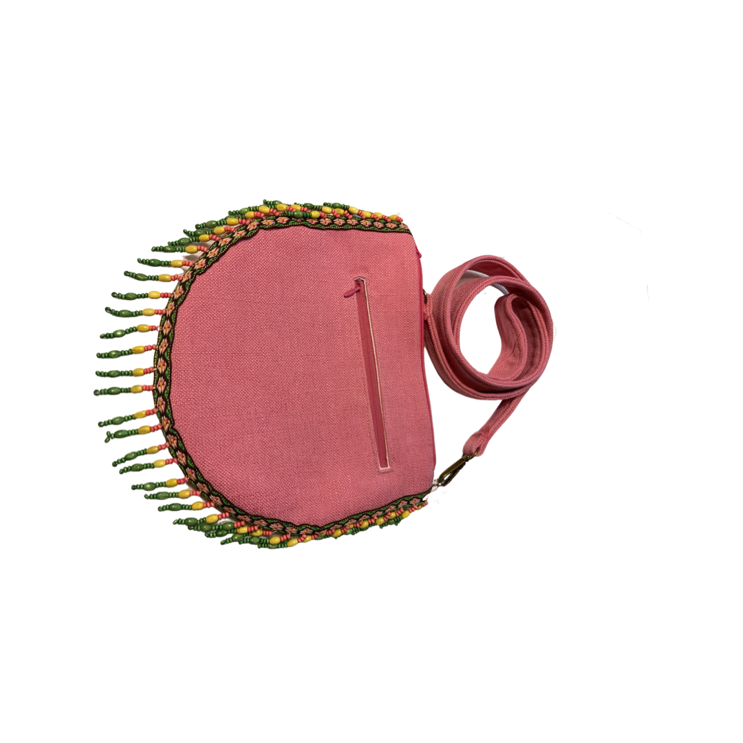 Handbag, Fringe pocketbook with Shoulder Strap