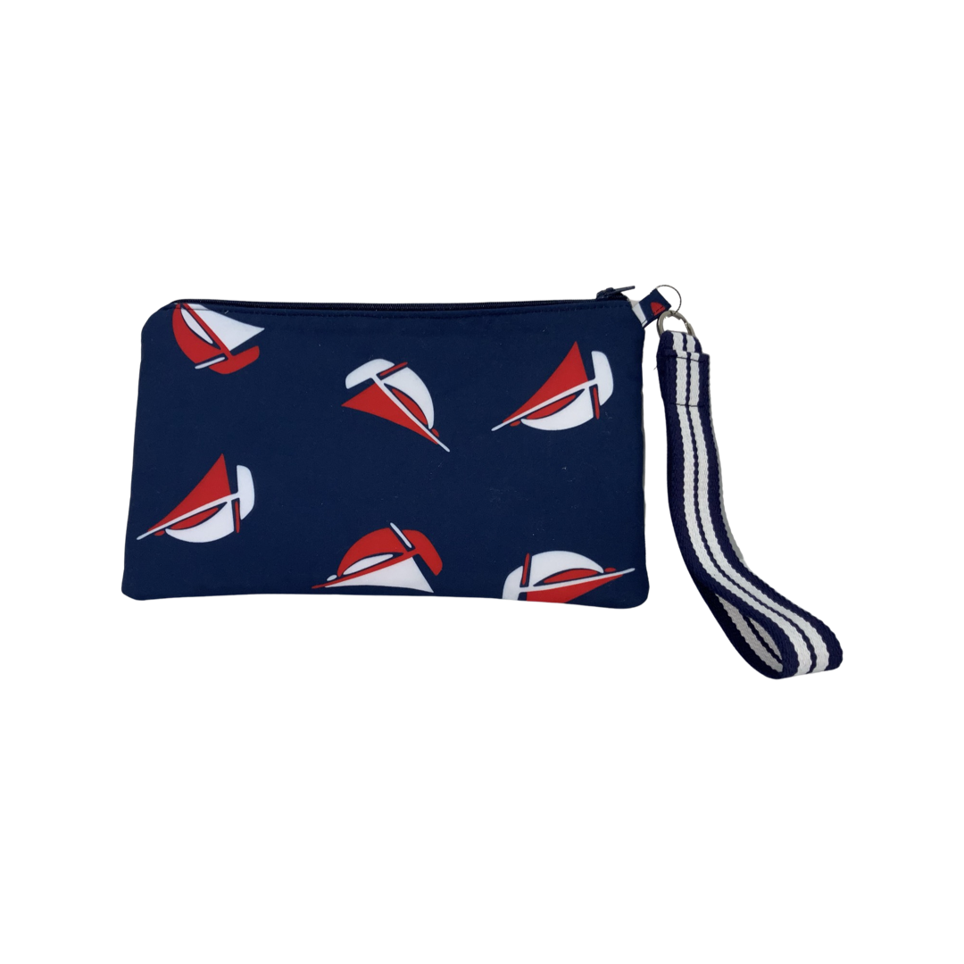 Seaside Stitching | Zipper Clutch, Water Resistant Fabric